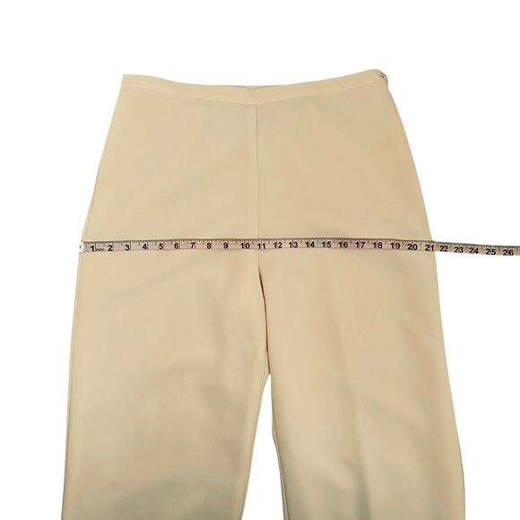 Vintage Bob Mackie Studio Butter Yellow Pants Size 12 High Waist Trousers Lined - Picture 6 of 8